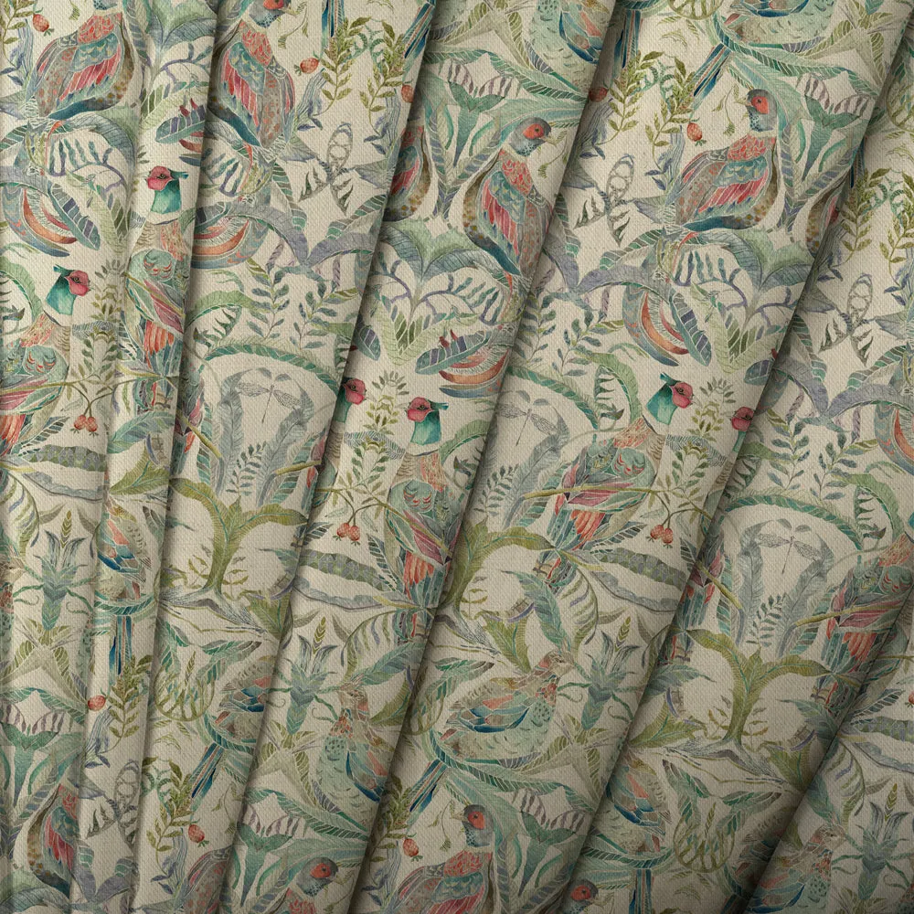 Netherton Printed Made to Measure Curtains Pomegranate