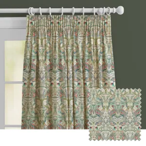 Netherton Printed Made to Measure Curtains Pomegranate chic floor carpet  