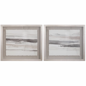 Neutral Landscape Framed Prints, S/2 artistic wall mural