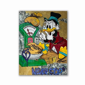 Never Stop Duck by Kiss Pink framed mural artwork
