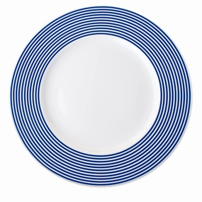 Newport Blue Stripe Rimmed Dinner Plate mini desktop sculpture
