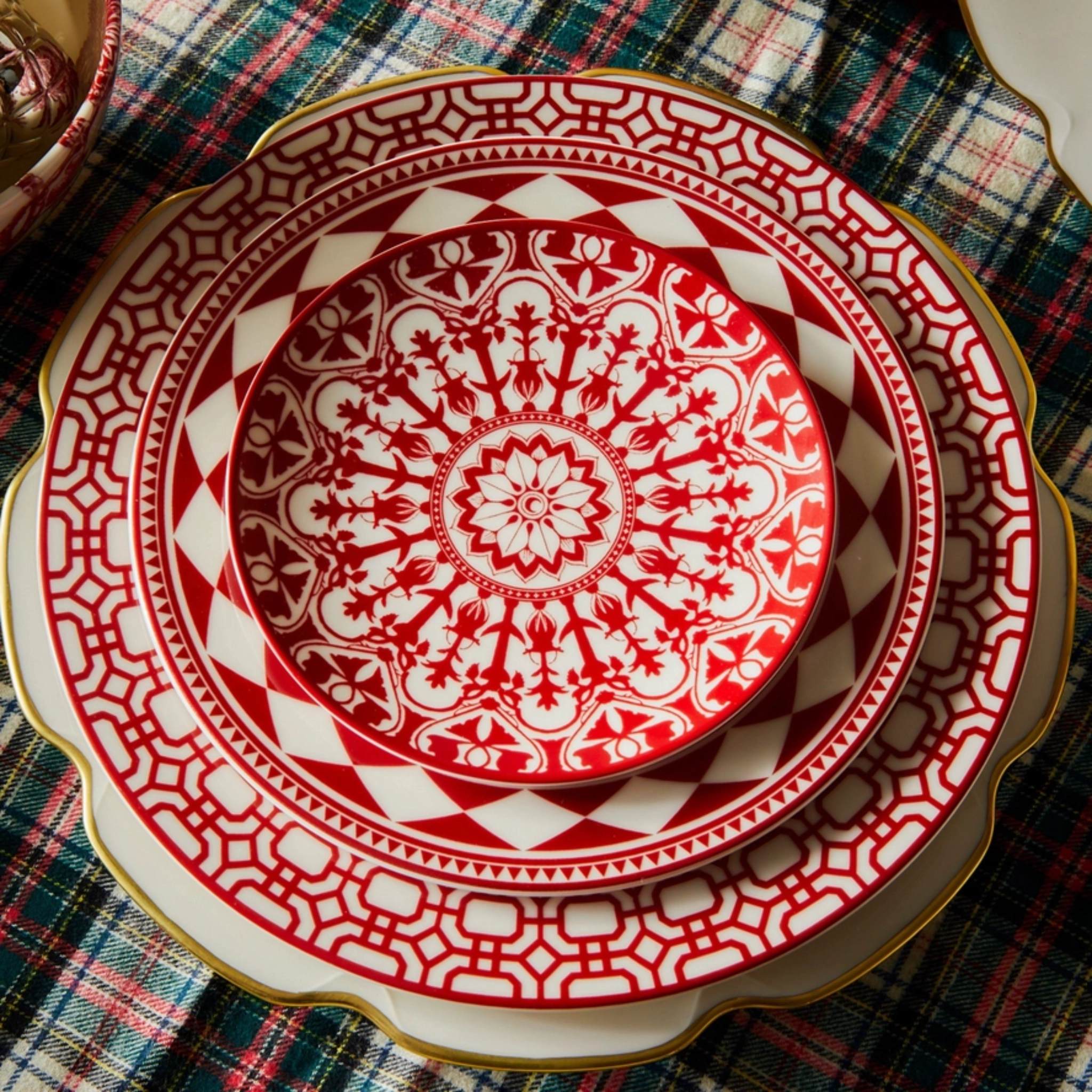 Newport Garden Gate Crimson Dinner Plate
