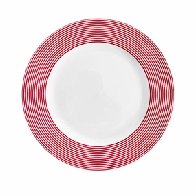 Newport Stripe Crimson Dinner Plate cute desktop display