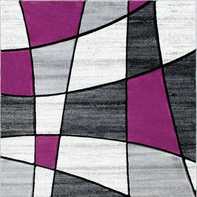 Niksar Gray/Purple 5' X 7' Area Rug neutral everyday carpet
