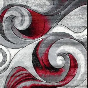 Niksar Red 5' X 7' Area Rug neutral everyday carpet