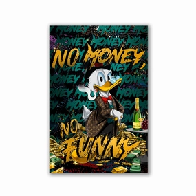 No Money, No Funny by Adrian Vieriu framed mural artwork