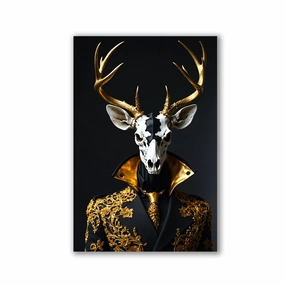 Noble Antlers Man by Adrian Vieriu framed mural artwork