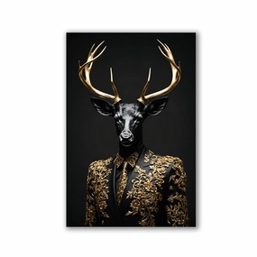 Noble Deer by Adrian Vieri framed mural artwork