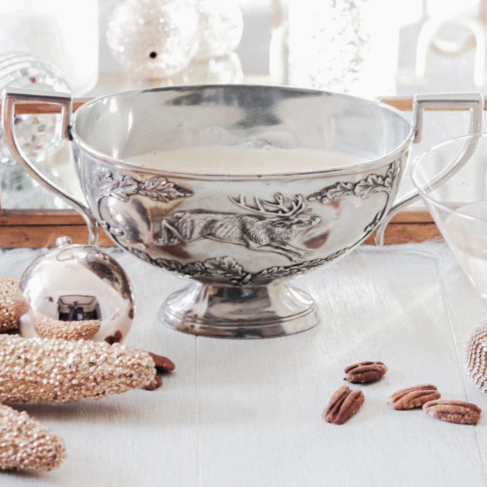 Noble Elk Pewter Gravy Boat