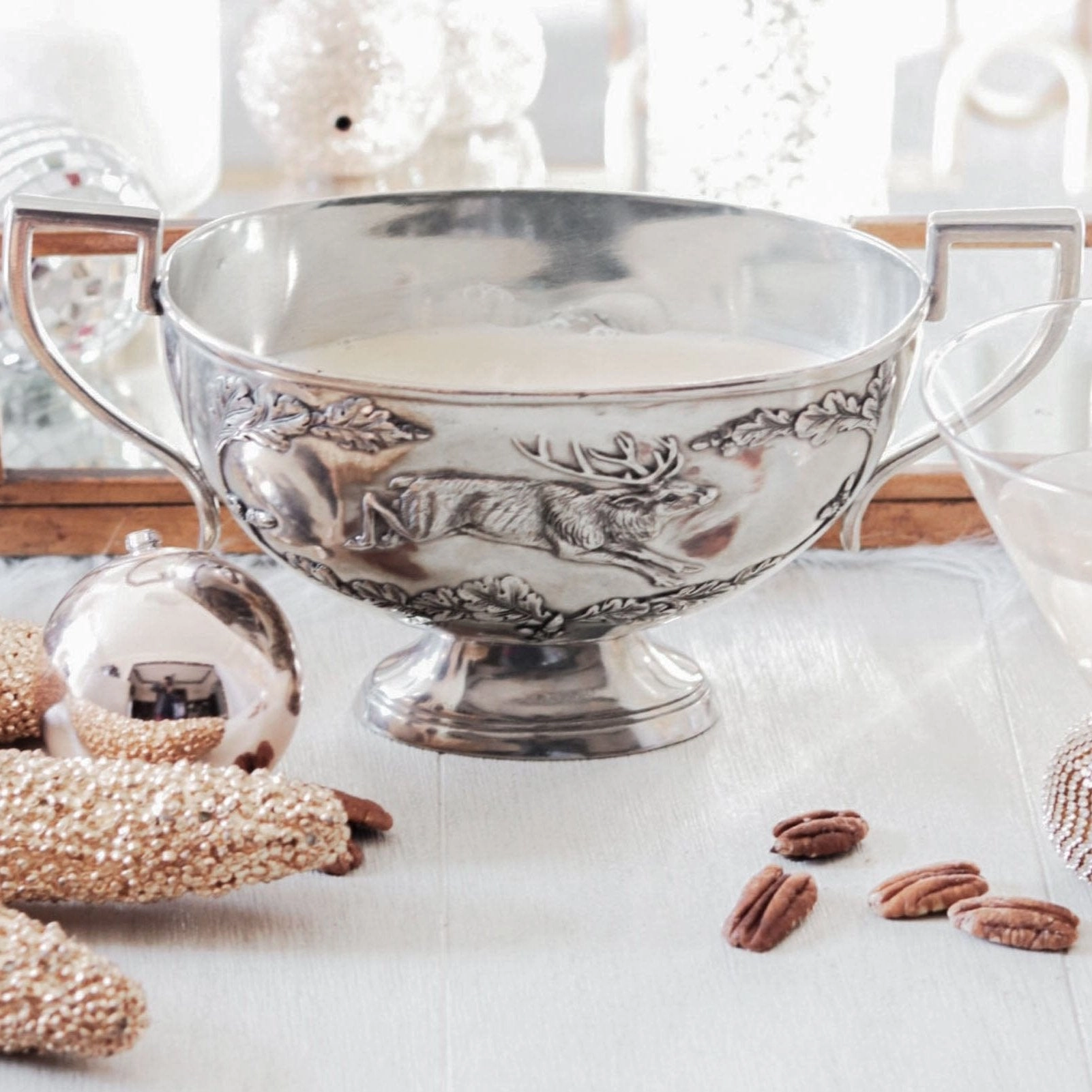 Noble Elk Pewter Gravy Boat