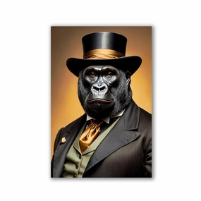 Noble Monkey by Adrian Vieriu framed mural artwork