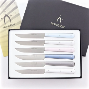 Nontron Steak Knives Acrylic in Clouds mini desktop sculpture