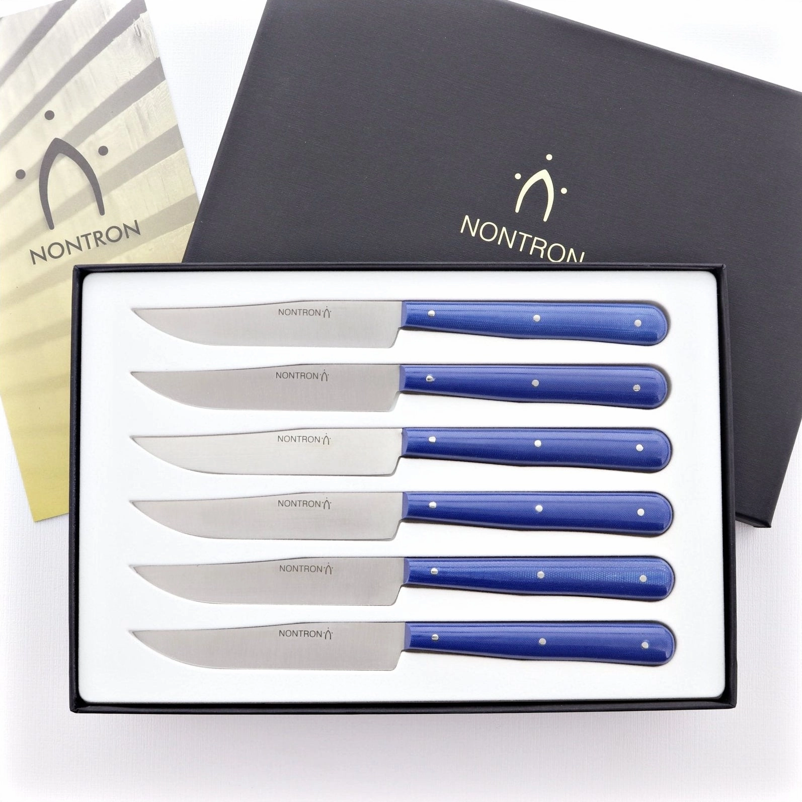 Nontron Steak Knives in Royal Blue Compressed Fabric mini desktop sculpture