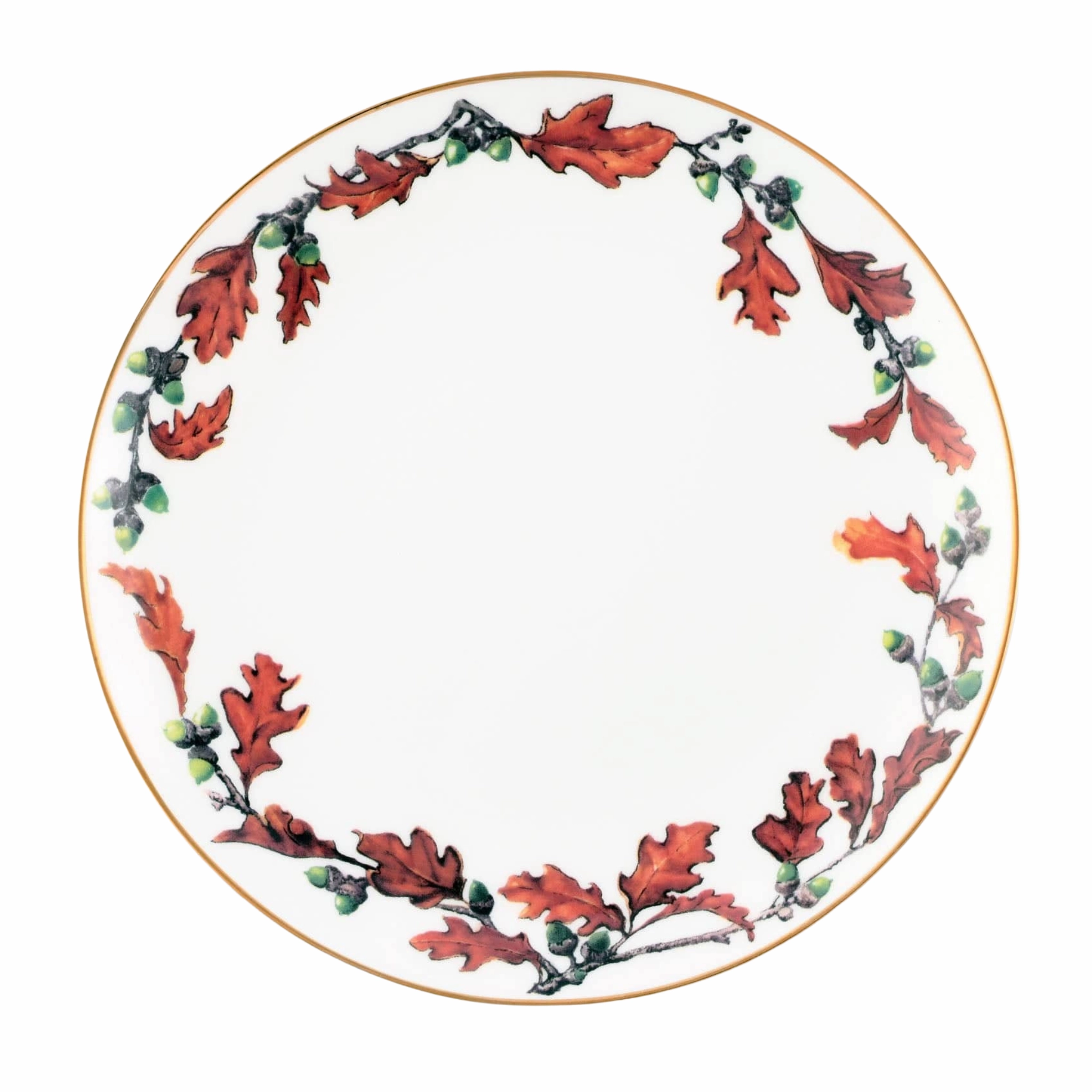 Norwood Acorn Bone China Round Salad Plate mini desktop sculpture