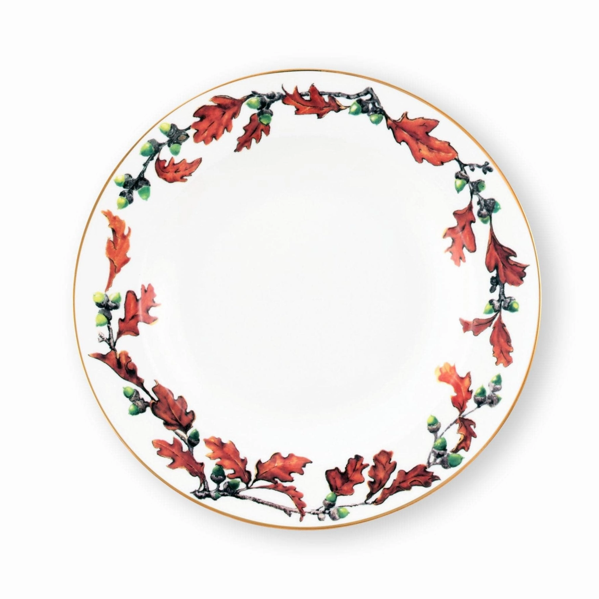 Norwood Acorn Pattern Bone China Soup Plate mini desktop sculpture