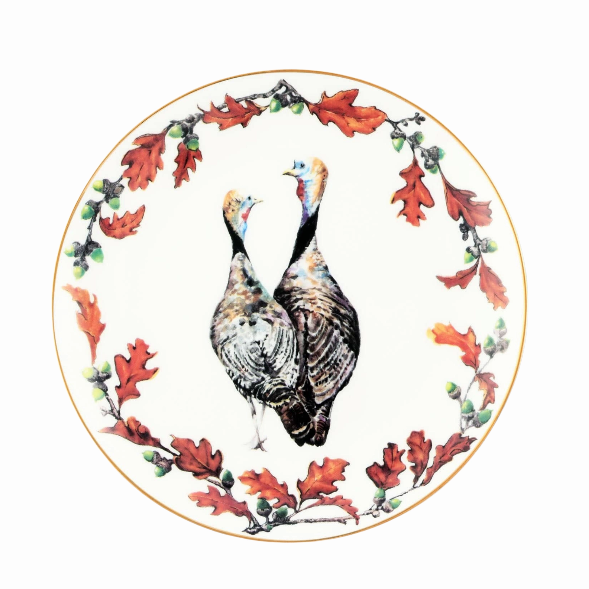 Norwood Narragansett Turkey Bone China Round  Salad Plate mini desktop sculpture