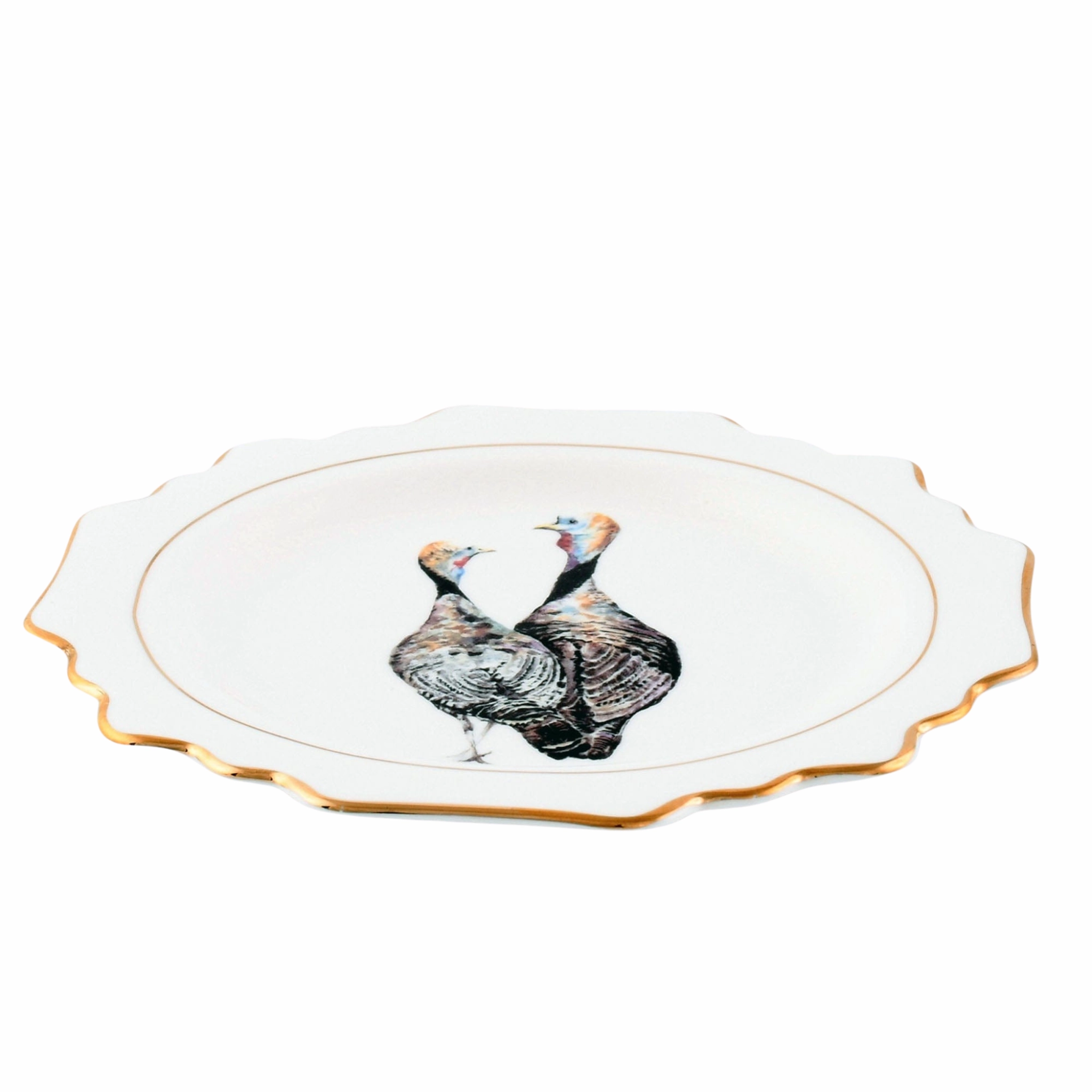 Norwood Narragansett Turkey Bone China Scallop Dinner Plate