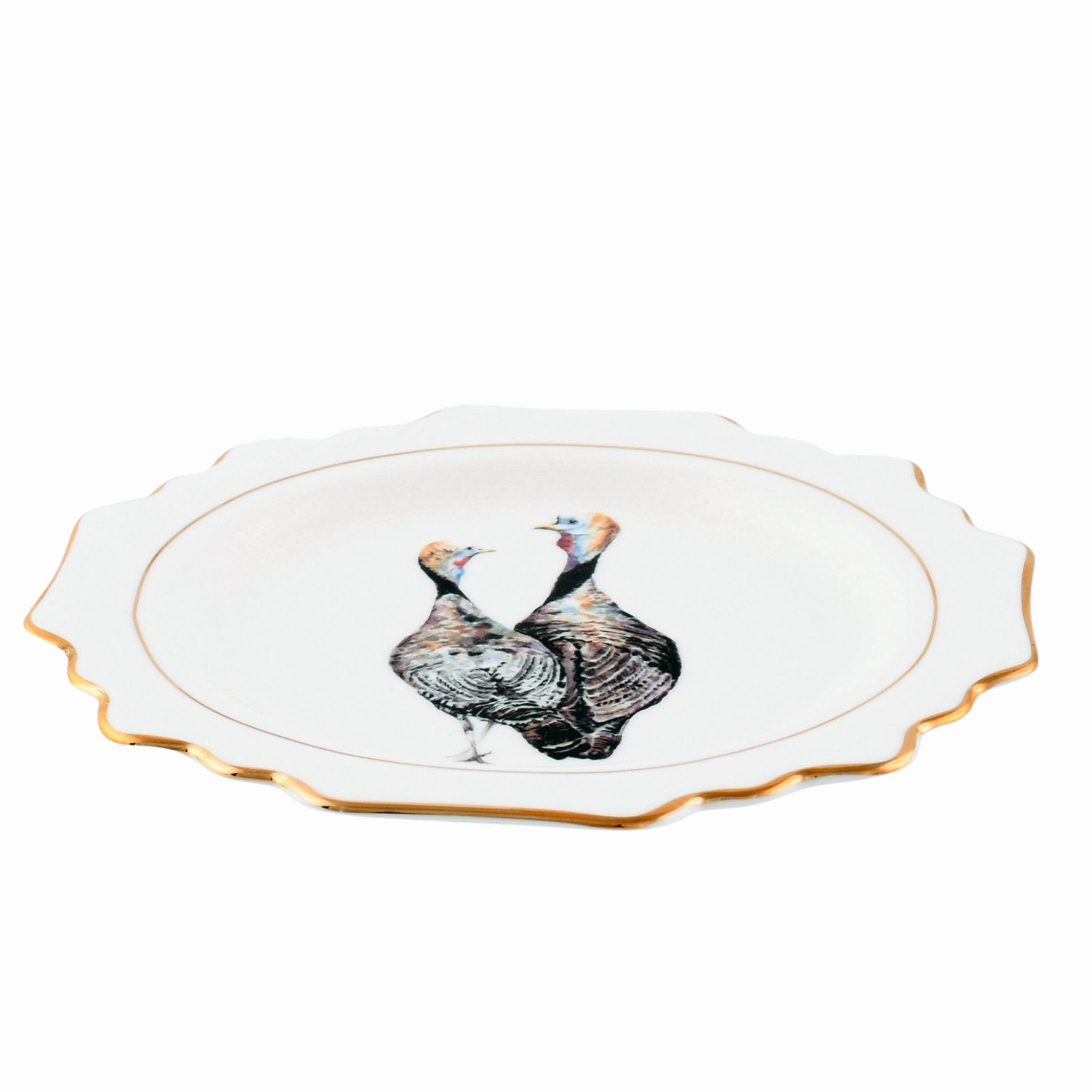 Norwood Narragansett Turkey Bone China Scallop Dinner Plate