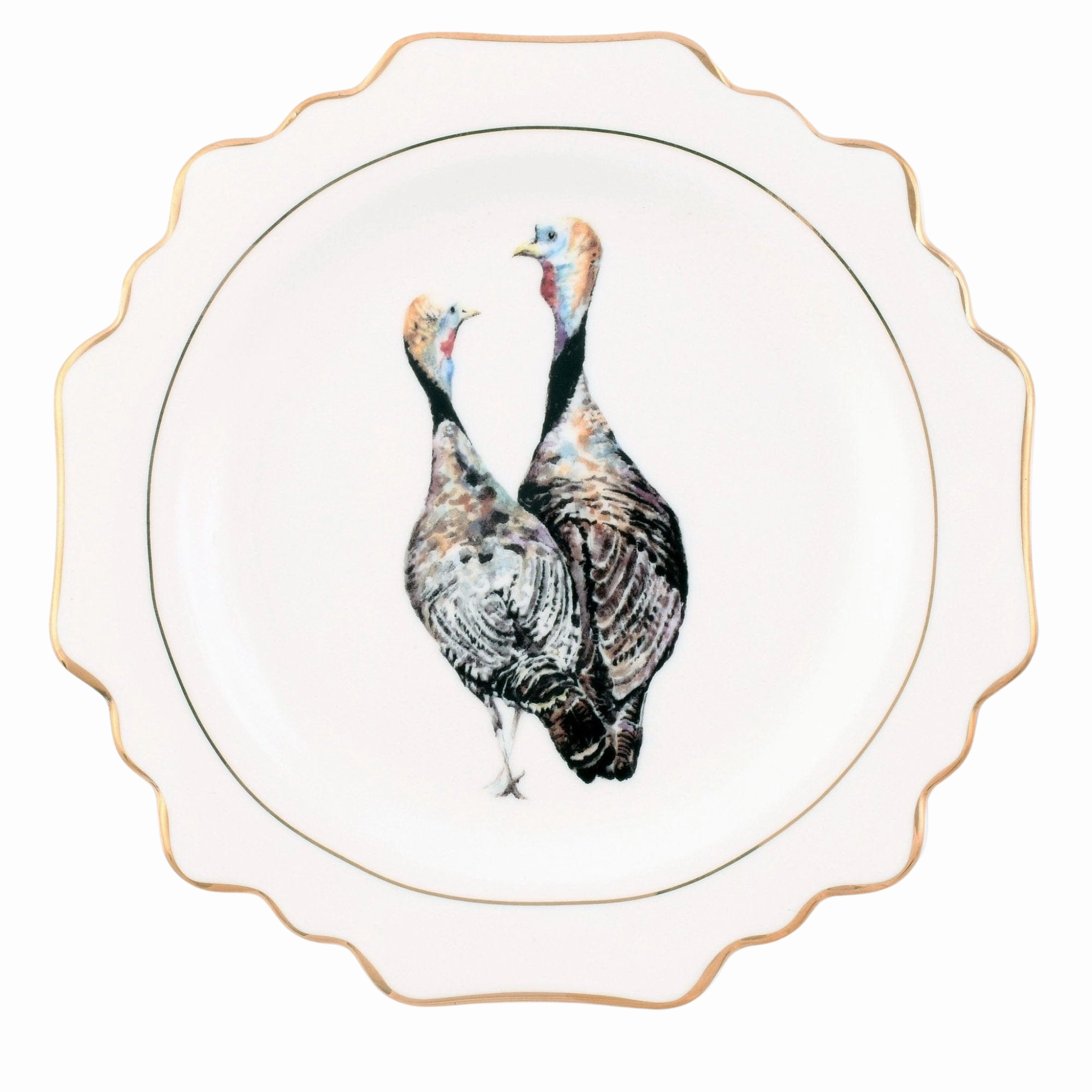 Norwood Narragansett Turkey Bone China Scallop Dinner Plate mini desktop sculpture