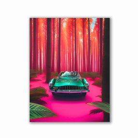 Nostalgic Car by Iconica framed mural artwork