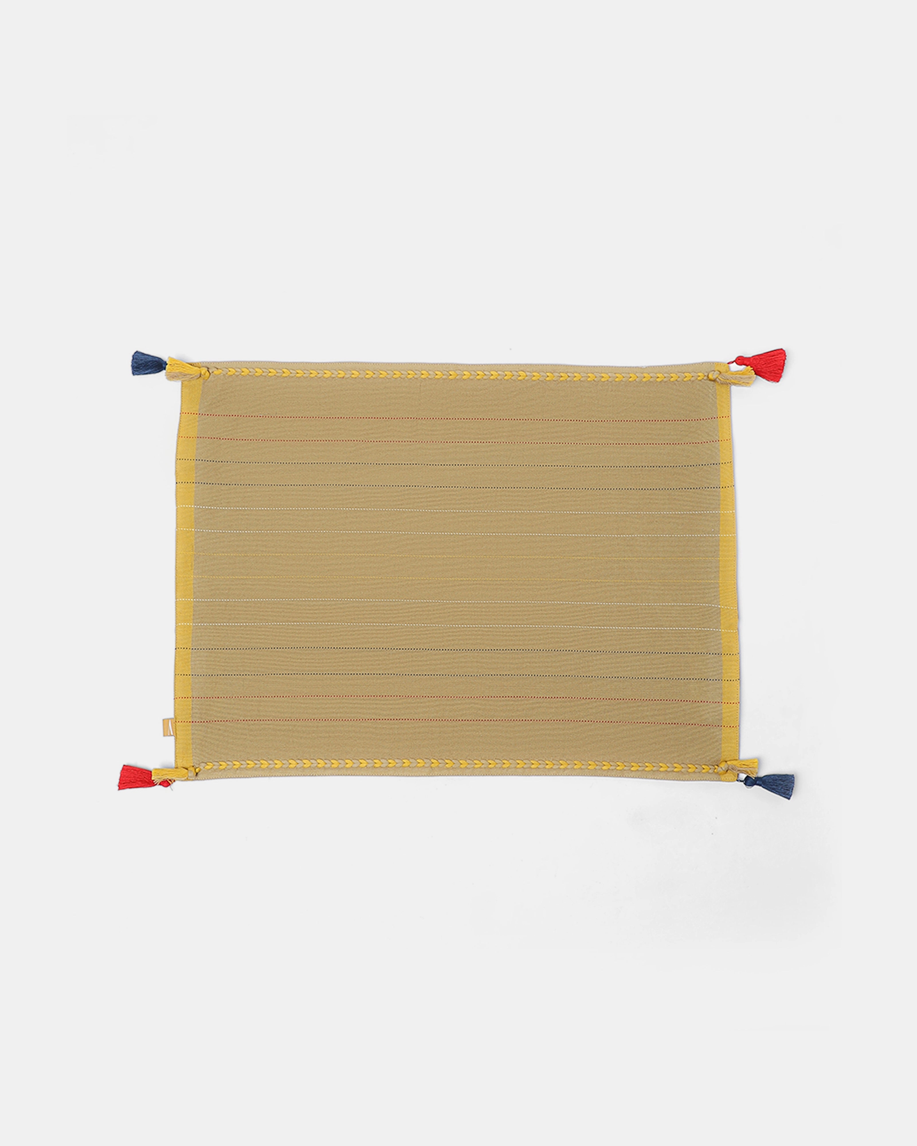 Nuovo Extra Weft Cotton Table Mat | Set of 6 ceramic table ornament