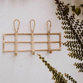 Nusa Rattan Wall Hook minimalist art object  