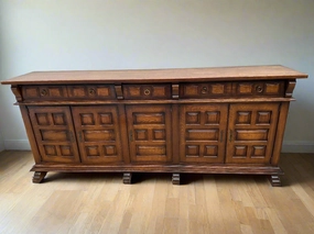 OAK SPANISH BAROQUE SIDEBOARD artistic wall mural