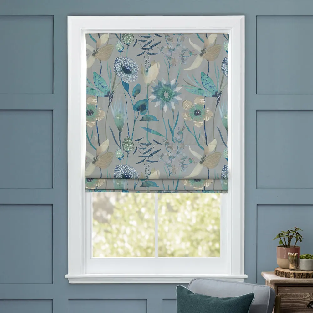 Oceania Printed Cotton Made to Measure Roman Blinds Mineral