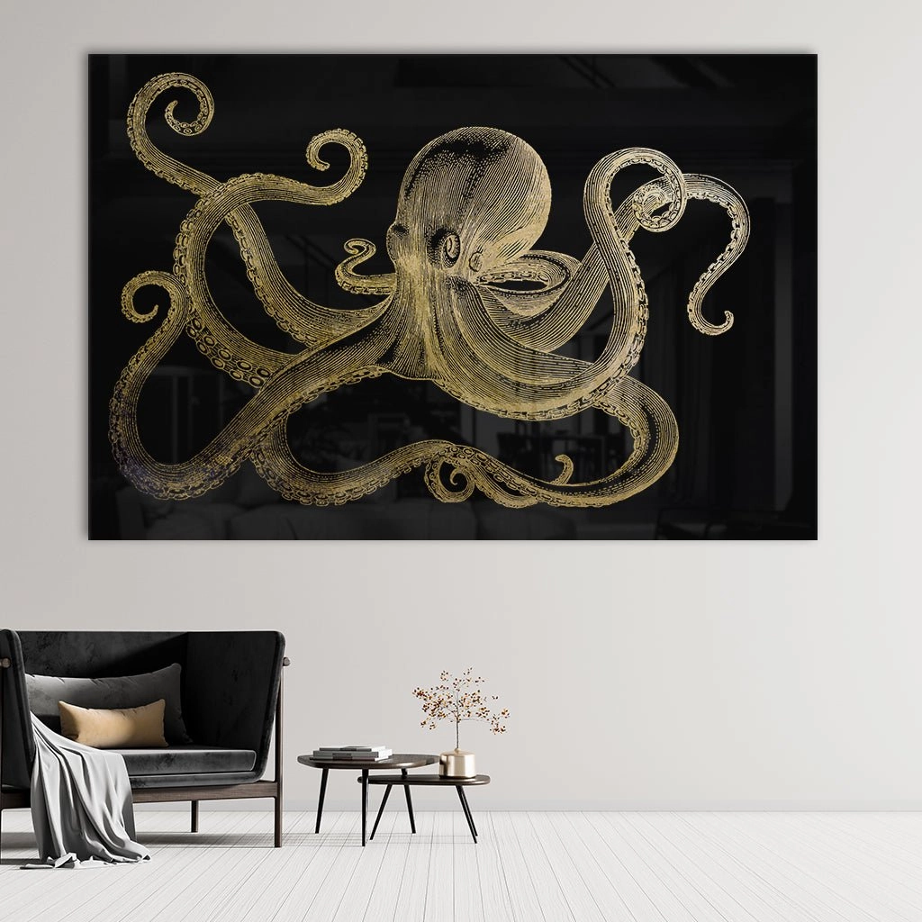 Octopus Gold on Acrylic