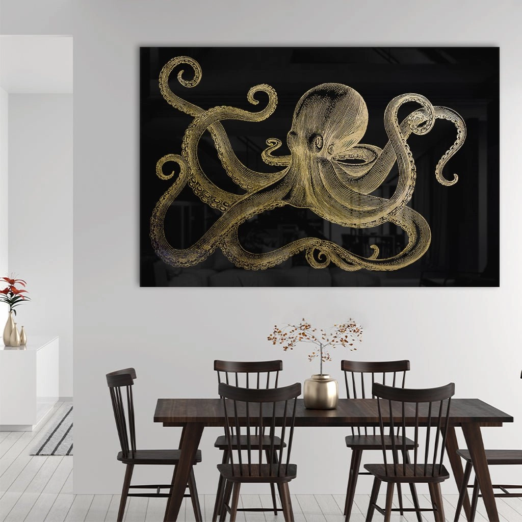 Octopus Gold on Acrylic