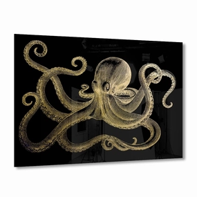 Octopus Gold on Acrylic framed mural artwork