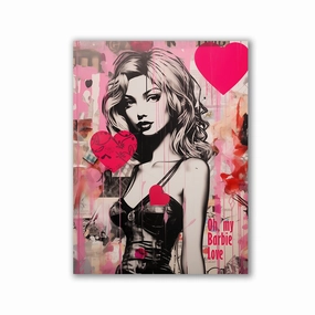 Oh my Barbie by Frank Daske framed mural artwork