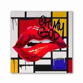 Oh my God by Zuppini framed mural artwork