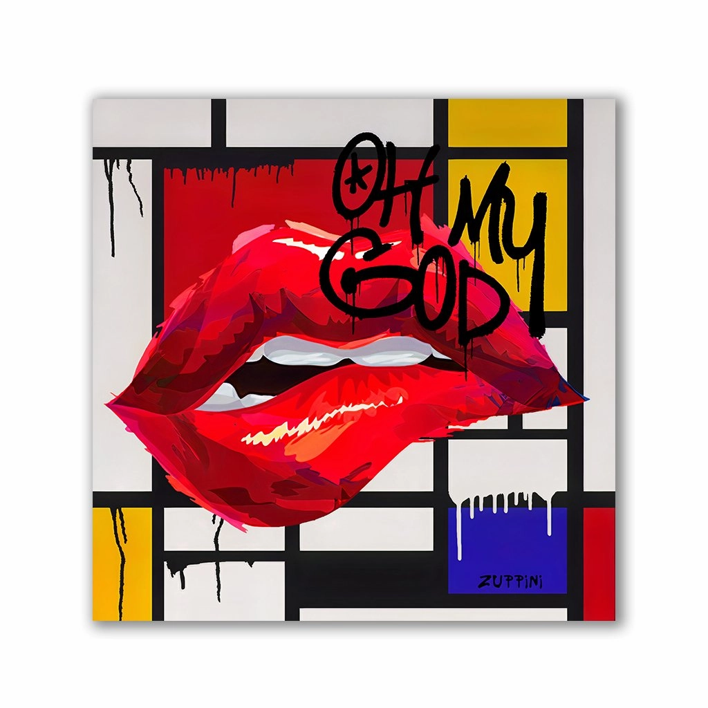 Oh my God by Zuppini framed mural artwork