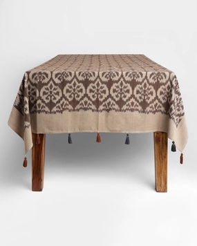 Okan Warp Ikat Cotton Table Cover ceramic table ornament
