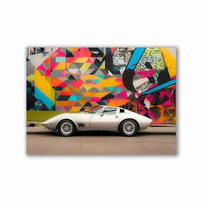 Oldie Street Art No2 by Iconica framed mural artwork