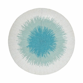 Ombre Hand Beaded Placemat, Turquoise cute desktop display