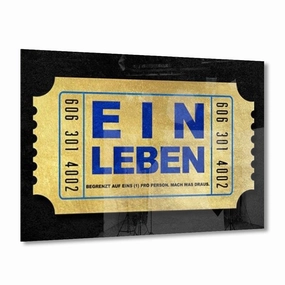 One Life Gold on Acrylic framed mural artwork