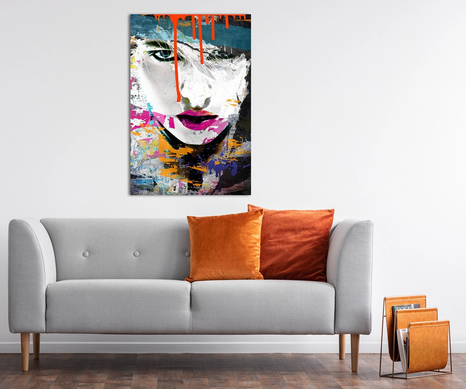 Orange Evil Look Neon on acrylic glass
