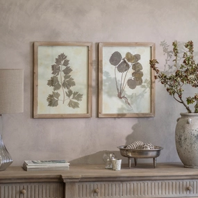 Ormington Set of Two Rustic Leaf Framed Prints 54cm modern mural painting
