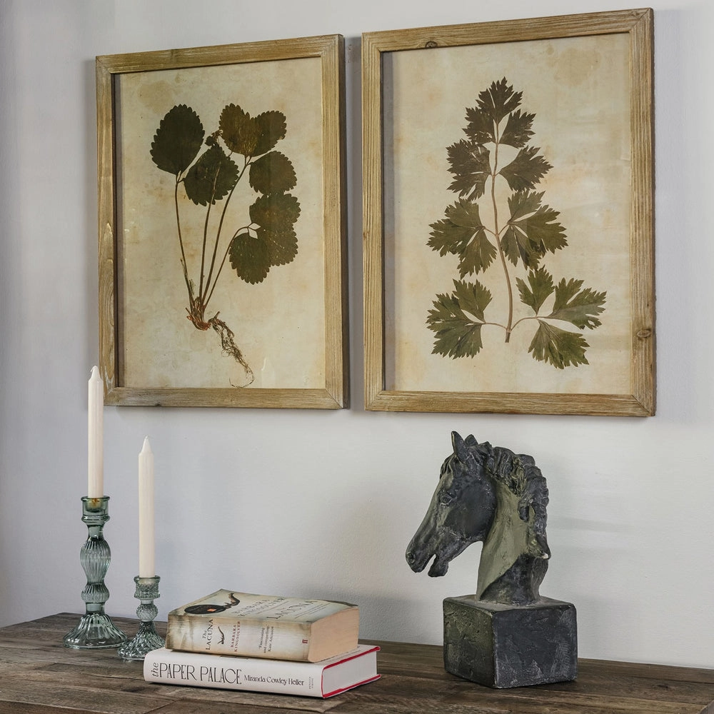 Ormington Set of Two Rustic Leaf Framed Prints 54cm