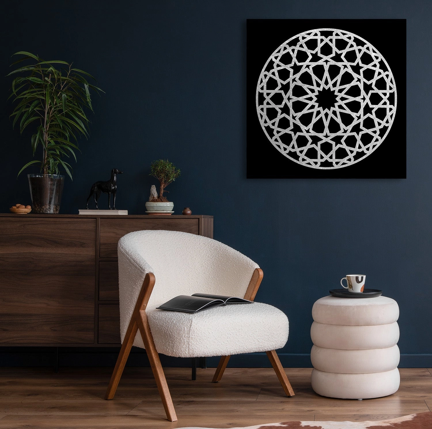 Ornament No. 1 Silver on Acrylic