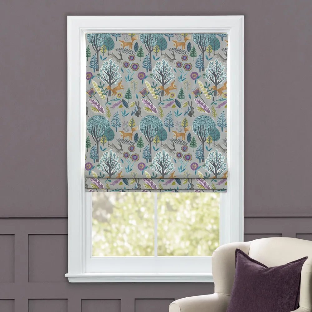 Oronsay Printed Cotton Made to Measure Roman Blinds Mineral