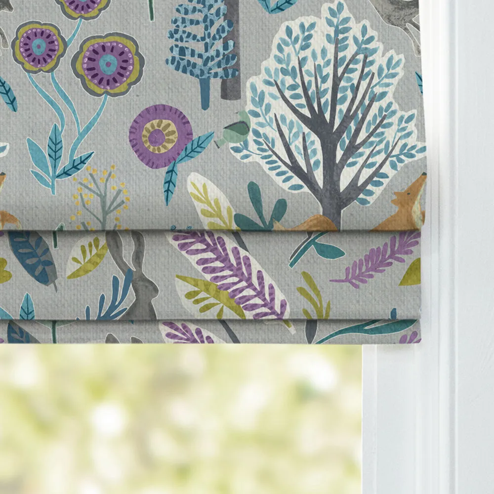 Oronsay Printed Cotton Made to Measure Roman Blinds Mineral