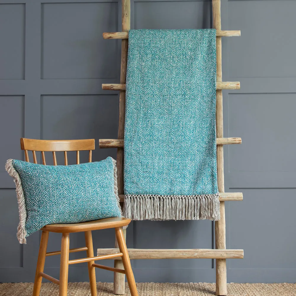Oryx Woven Throw Azure modern fashion rug  