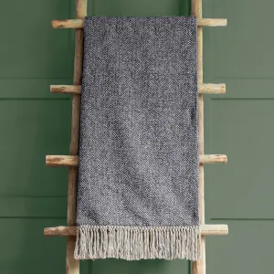 Oryx Woven Throw Charcoal modern fashion rug  