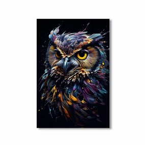 Owl Art by Juliano de Araujo framed mural artwork