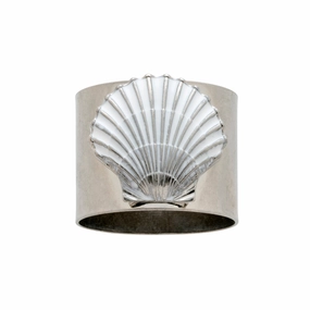 Painted Shell Napkin Rings, White, Set of Two cute desktop display