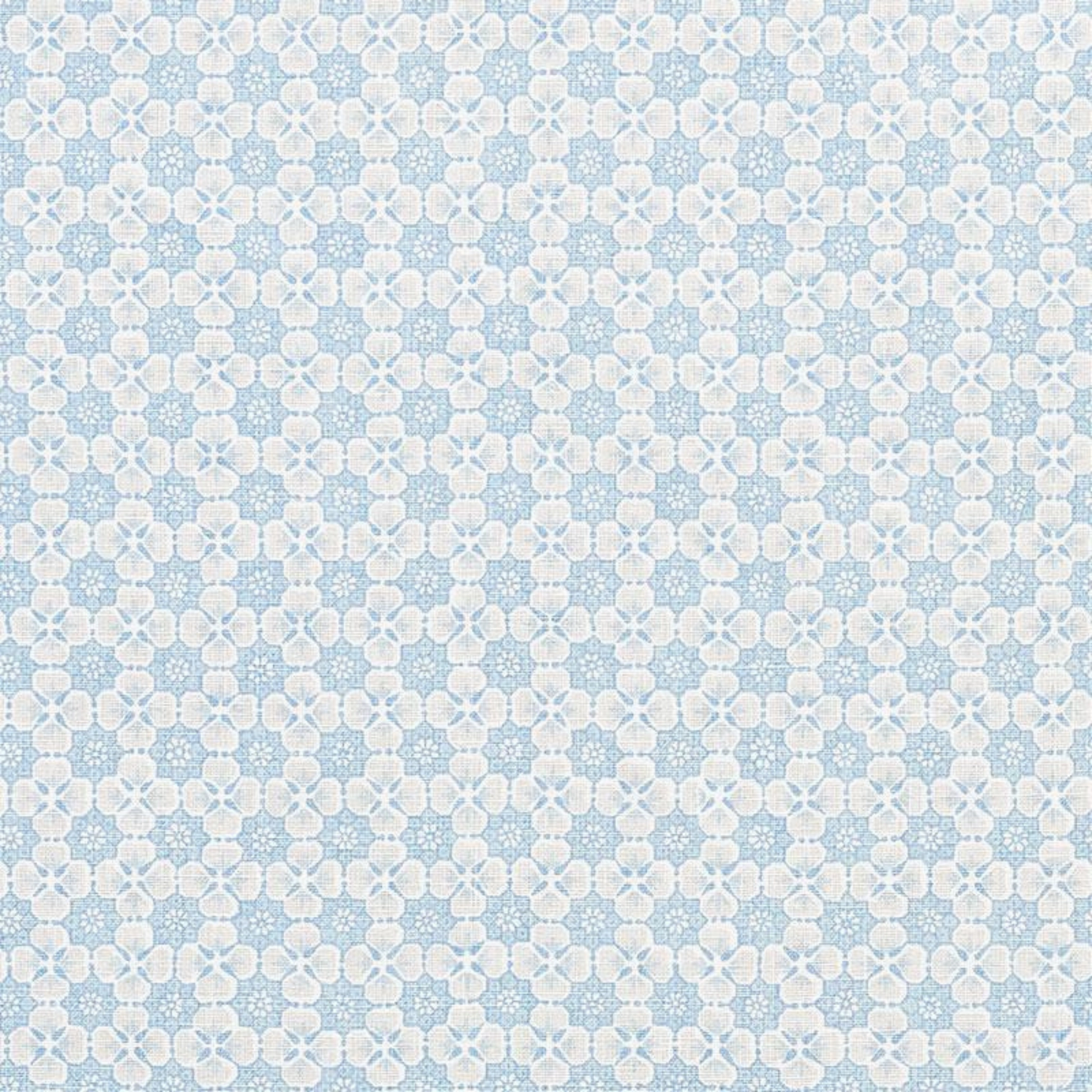 Palisades Floret in China Blue Fabric paper wall covering