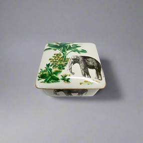 Palm elephant box decorative home ornament